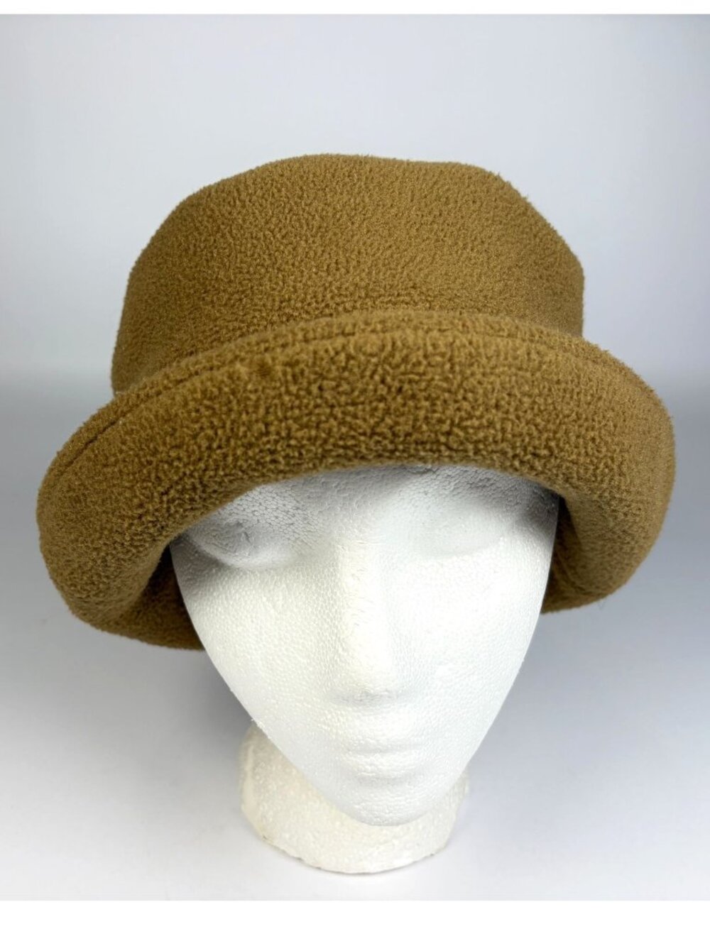 Lands End Fleece Bucket Hat Brown Aircore Adult Size L / XL Winter Casual